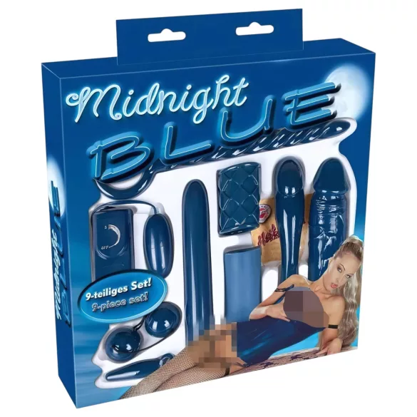 You2Toys - vibrator set - 9 delar - blå