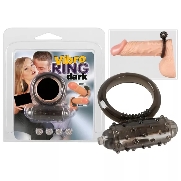 You2Toys - silikon penisring med vibration - svart