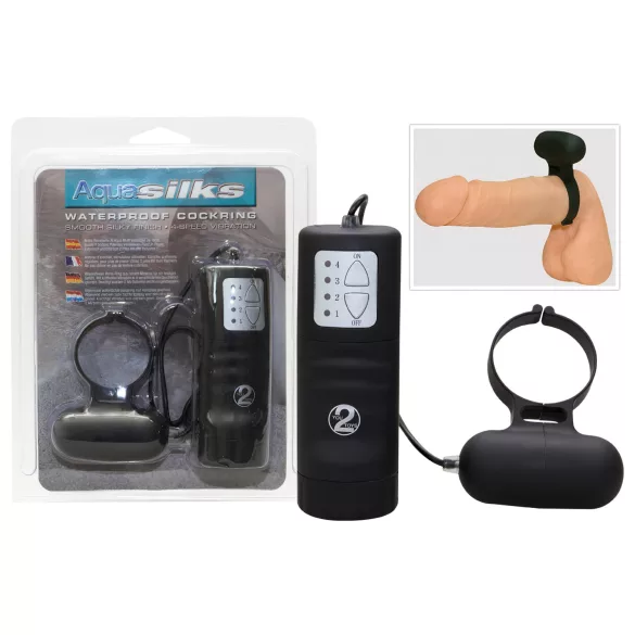 Svart vibratorring för penis