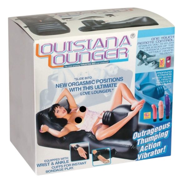 Louisiana Lounger - Sexmaskin med inbyggd vibrator (svart)