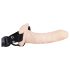 You2Toys - strap-on dildo med vibrator - naturfärg