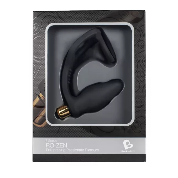 RO-ZEN - penisring och analvibrator - dubbla ringar - svart