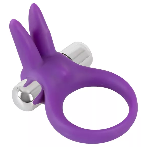 SMILE - penisring med vibrator - kanin - silikon lila