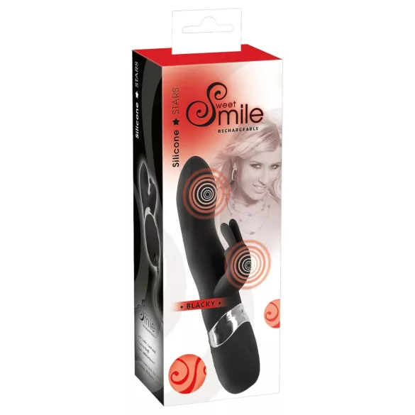 SMILE Blacky - vibrator med 2 motorer - USB-laddning - svart