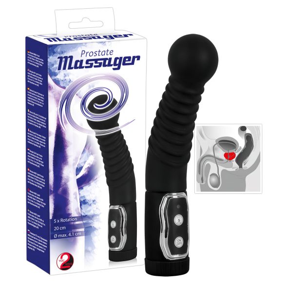 You2Toys - Prostatamassagemaskin - roterande prostatavibrator (svart)