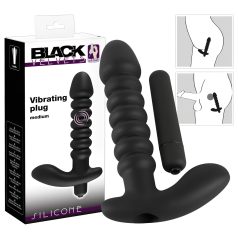 Black Velvets - vibrator med räfflor - medium - svart