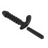 Black Velvet veckad vibrator - medium (svart)