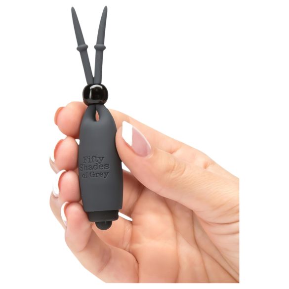 Fifty Shades of Grey - bröstvibrator - vibrerande nypor - grå (2 st)