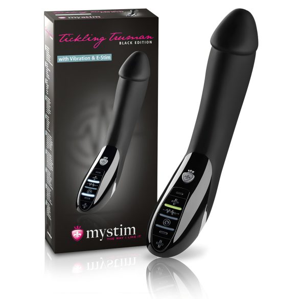 Mystim Kittlande Truman - elektro-stimulerande vibrator (svart)