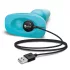 b-Vibe - roterande analvibrator med pärlor - uppladdningsbar - turkos