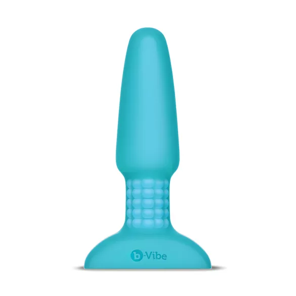 b-Vibe - roterande analvibrator med pärlor - uppladdningsbar - turkos