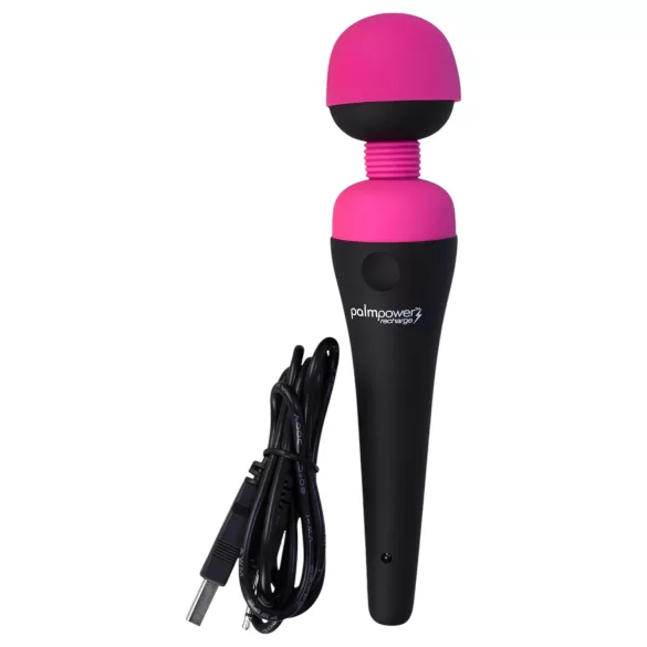 PalmPower - massagewand vibrator - uppladdningsbar - rosa/svart