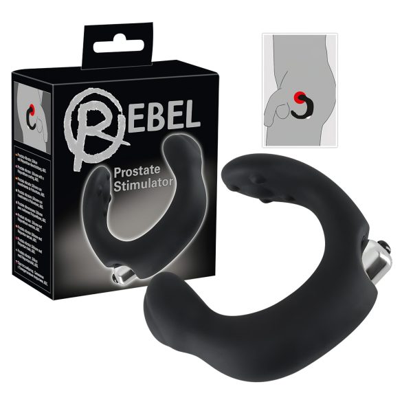 Rebel - Böjd Prostatavibrator (Svart)