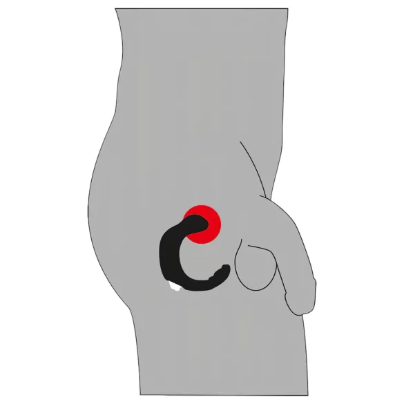 Rebel - prostatavibrator böjd - svart