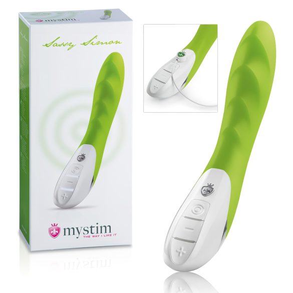 mystim Sassy Simon - Dubbelmotorig vibrator (grön)