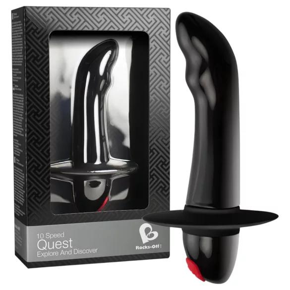 Quest - prostatavibrator för nybörjare - 10 vibrationslägen - svart