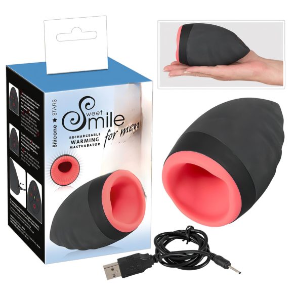 / SMILE Warming - uppladdningsbar värmande munmasturbator för män
