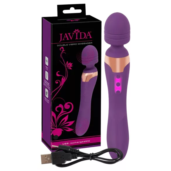 Javida Double - massagervibrator med två motorer - lila