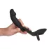 Black Velvets - analvibrator med penisring och pungvibrator - svart