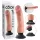 King Cock - dildo med sugkopp och vibrator - 23 cm - natur