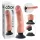 King Cock - dildo med sugkopp och vibrator - 23 cm - natur