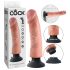 King Cock 9 Sugkoppsvibrator (23 cm) - Naturlig