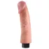 King Cock - dildo med sugkopp och vibrator - 23 cm - natur