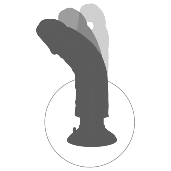 King Cock - dildo med sugkopp och vibrator - 23 cm - natur