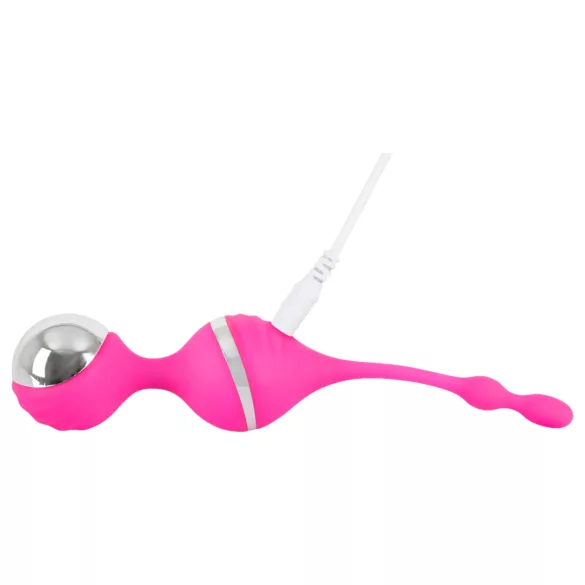 SMILE - vibrerande geishakulor - silikon - rosa