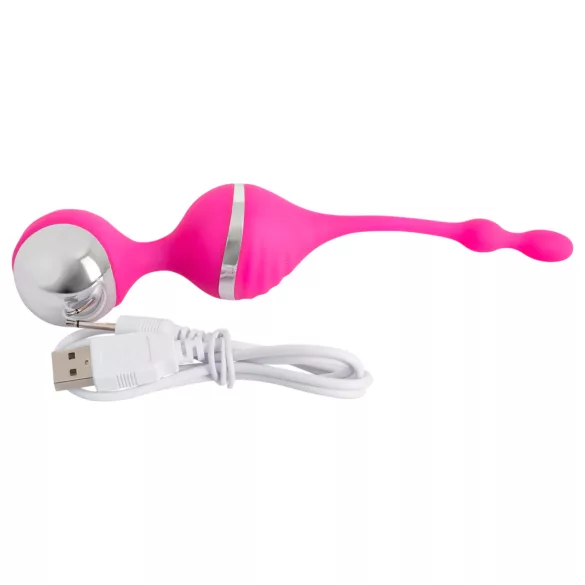 SMILE - vibrerande geishakulor - silikon - rosa