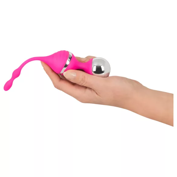 SMILE - vibrerande geishakulor - silikon - rosa