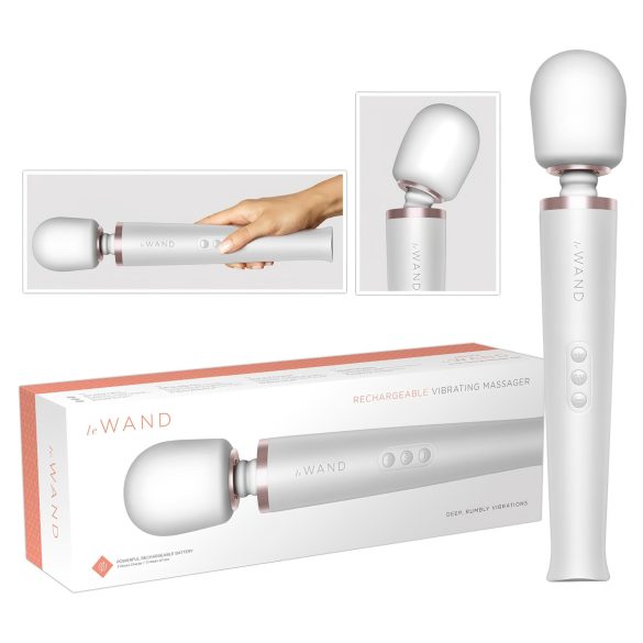 le Wand - exklusiv uppladdningsbar massagevibrator (vit)