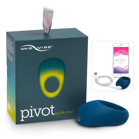 We-Vibe Pivot - vibratorisk penisring - uppladdningsbar silikon - midnattsblå