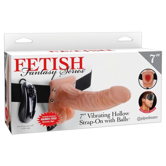 Fetisch Strap-on 7 - bärbar vibrator (naturlig)
