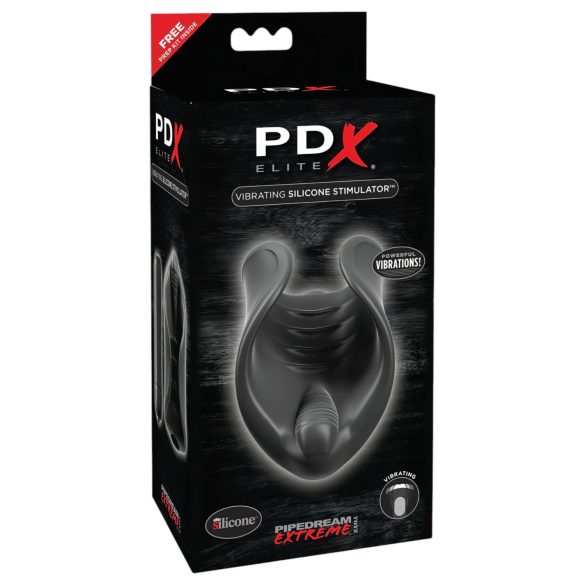 PDX Elite - Silikon Penis Vibrator (Svart)