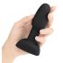 b-Vibe Rimming - Svart anal vibrator med roterande pärlor