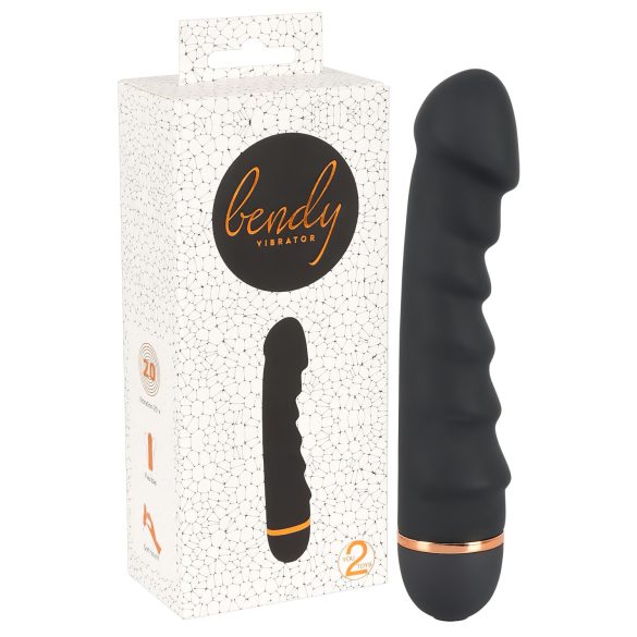 You2Toys - Bendy Ripple - ribbad vibrator (svart)