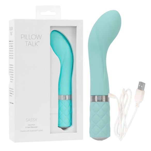 Pillow Talk Sassy - uppladdningsbar G-punktvibrator (turkos)