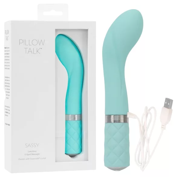 Pillow Talk Sassy - G-punktsvibrator uppladdningsbar turkos