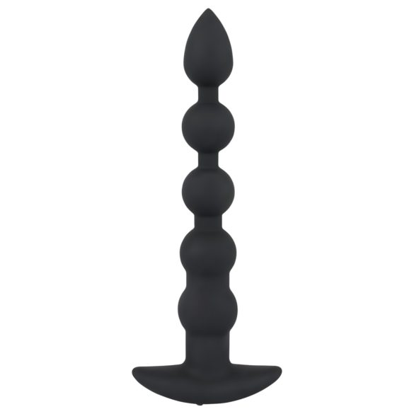 Black Velvet - uppladdningsbar anal vibrator med 5 pärlor (svart)