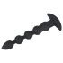 Black Velvet - uppladdningsbar anal vibrator med 5 pärlor (svart)