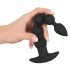 Black Velvet - uppladdningsbar anal vibrator med 5 pärlor (svart)