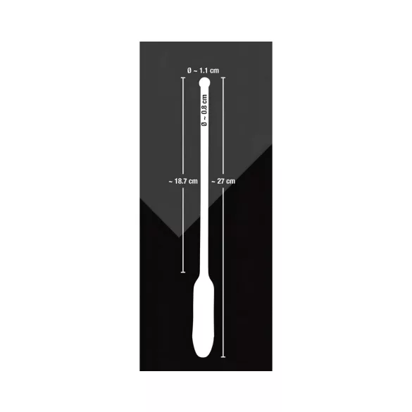 You2Toys - vibrator dilator - silikon, svart, 8-11mm