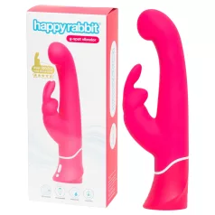   Happyrabbit - G-punkt vibrator med klitorisklämme - vattentät - rosa