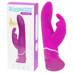   Happyrabbit Curve - vibrator med klitorisstimulator - vattentät - lila