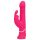 Happyrabbit Thrusting - uppladdningsbar dildo med klitorisarm (rosa)