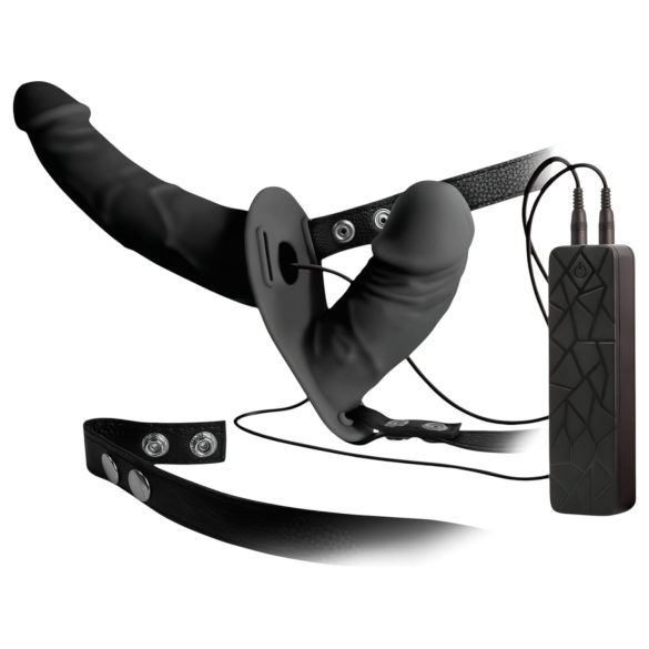 Dubbel Thruster - justerbar dubbel vibrator (svart)