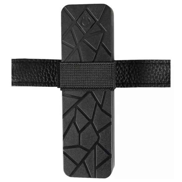 Double Thruster - strap-on dubbel vibrator - svart