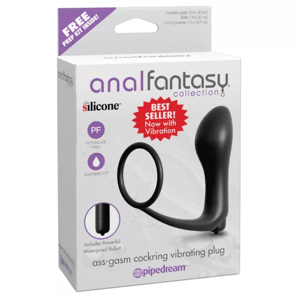 Pipedream - Anal Fantasy - fingeranalvibrator med penissring (svart)
