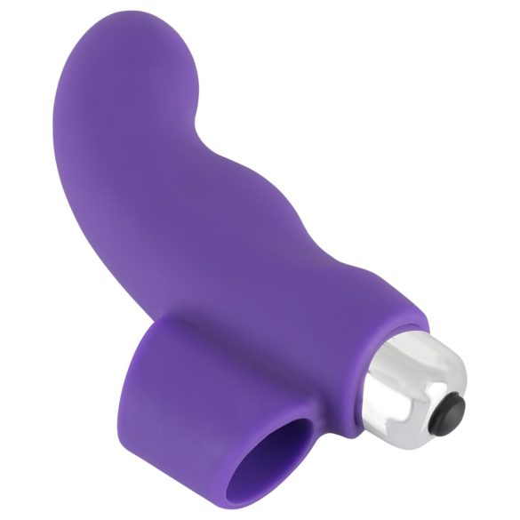 SMILE - finger vibrator - vågig yta - silikon lila